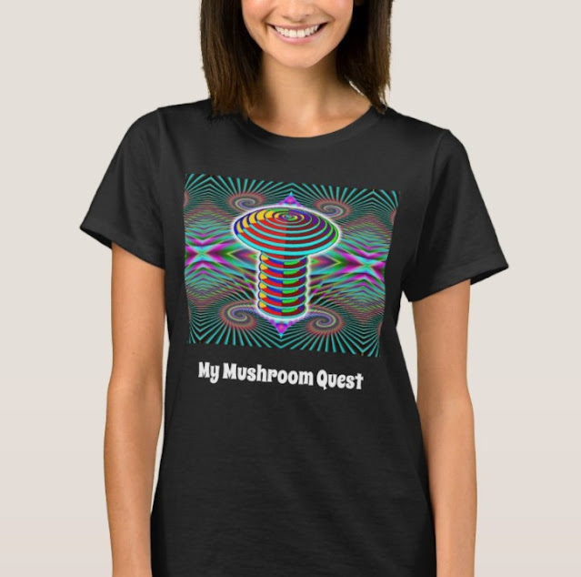 My Mushroom Quest Black Woman's T-Shirt Zazzle Gregvan