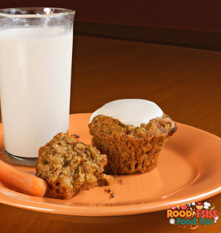  A photo of the ingredients laid out on a kitchen counter, including a bowl of flour, a jar of cinnamon, and a pile of shredded carrots. 