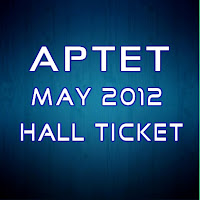 APTET 2012 Hall ticket