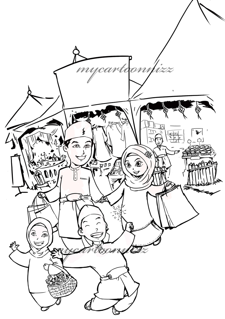10 Poster Aktiviti Pertandingan Mewarna Sempena Hari Raya ...