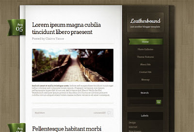 Leatherbound Blogger Template