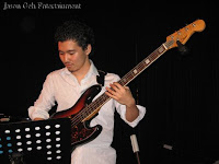 The bass player in the live band