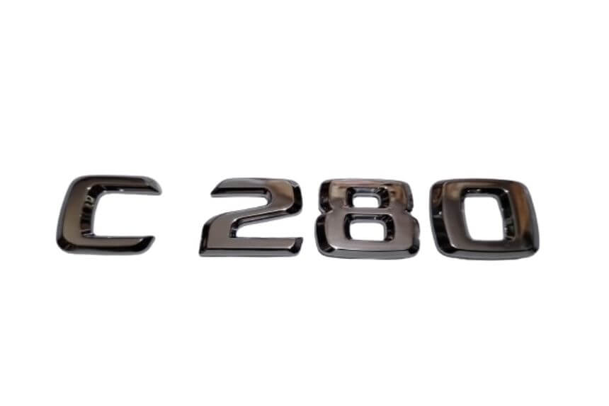 Emblem Angka C280 Warna Chrome