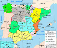 Gambar peta spanyol, Spanyol barcelona, Madrid 