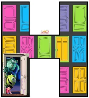 Alfabeto de Puertas de Monstruos S. A. 