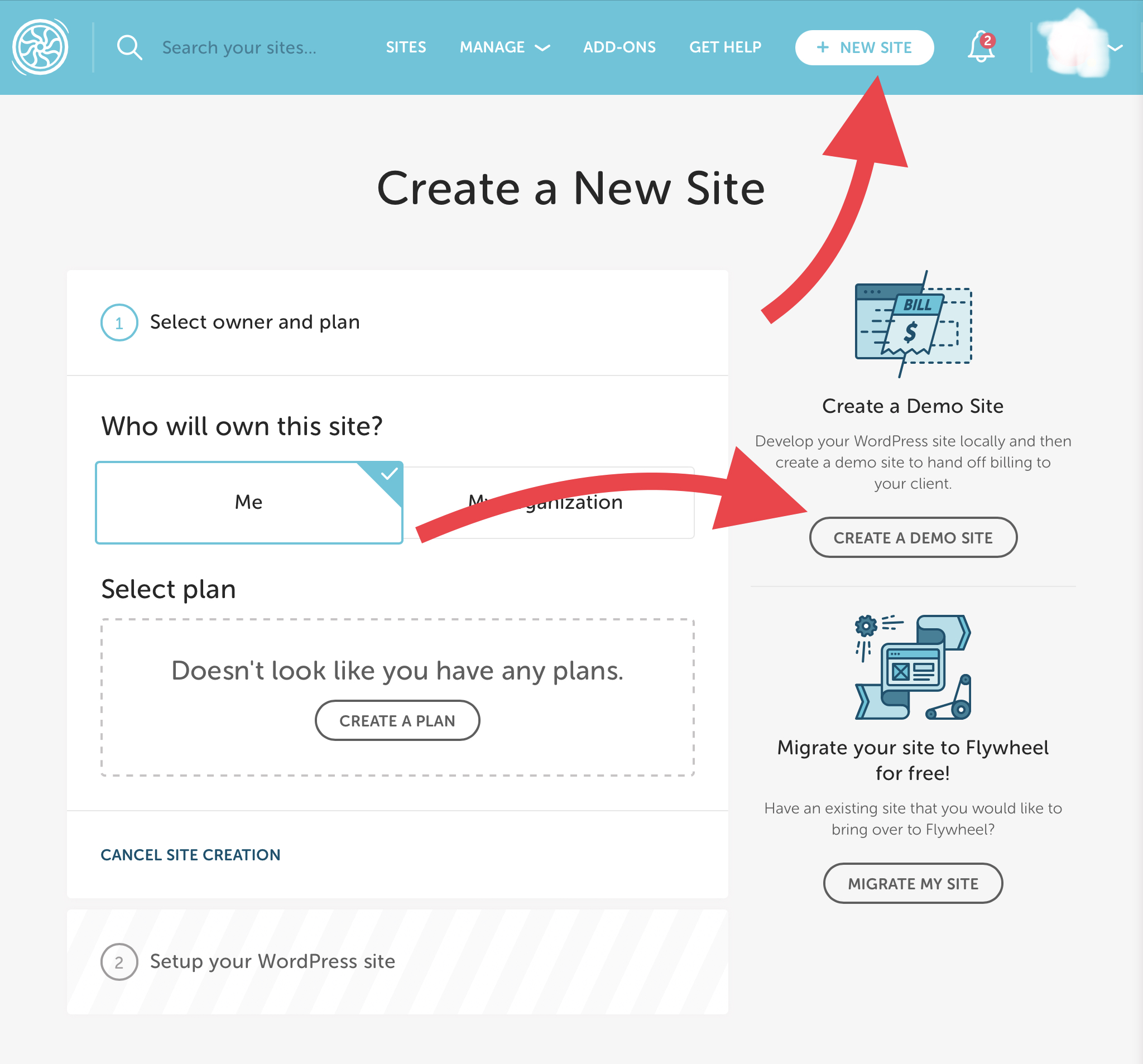 Create a demo WordPress Website with Flywheel managed WordPress hosting with a simple click