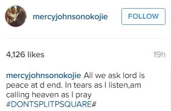 Please Don't Split! Nollywood Star, Mercy Johnson in Tears as She Begs P-Square Not to Break Up