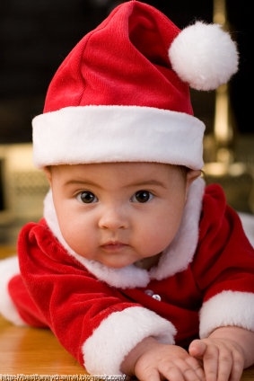 Funny baby Santa.