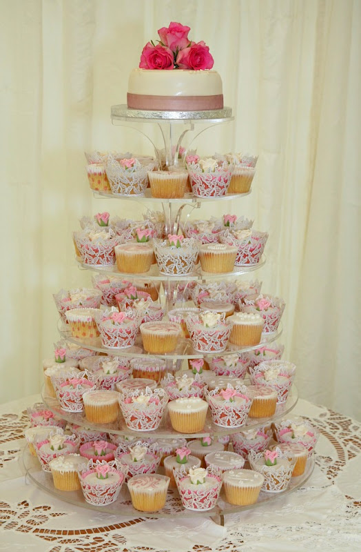 Vanilla Clouds and Lemon Drops Rose Cupcakes for a Wedding
