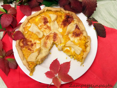 Torta salata di zucca con cuore di taleggio