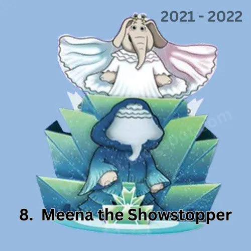 8. Meena the Showstopper toy mcdonalds sing 2 toys Dec 2021 to Jan 2022 usa promotion (paper, recyclable toy)