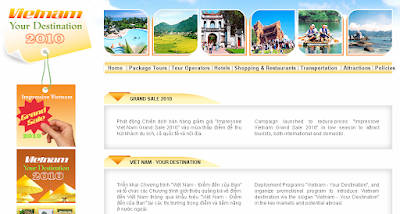 Website kích cầu du lịch Việt Nam 2010
