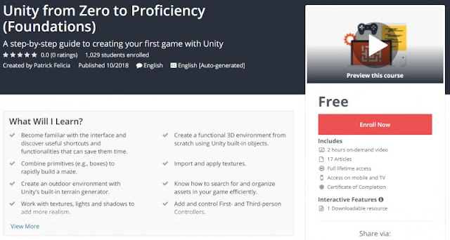 [100% Free] Unity from Zero to Proficiency (Foundations)