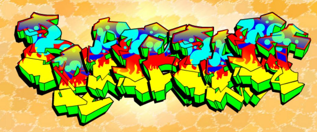 Graffiti Letters BREAKBEAT are Made with the Graffiti Creator