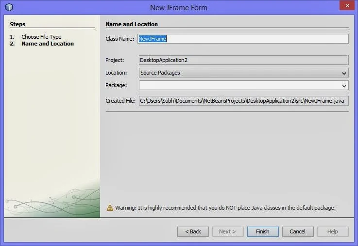 How to Create a Project in NetBeans GUI Builder: Java Programming