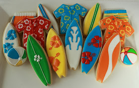 surf-themed cookies