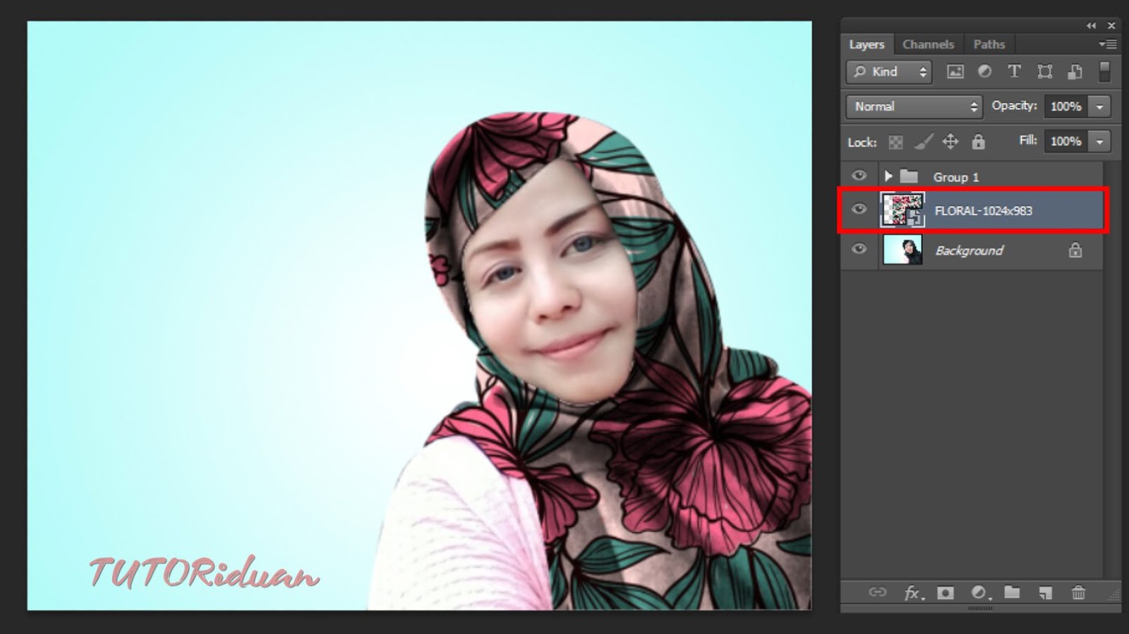 Desain Mockup Hijab Kekinian  dengan Photoshop TUTORiduan com