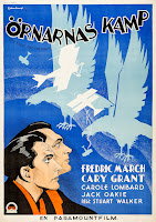 ÖRNANAS KAMP. Cartel: 70 x 100 cms. Suecia. Autor: Eric Rohman. Impresión: Rokotryck A. B. Kopia, Estocolmo. EL ÁGUILA Y EL HALCÓN. The Eagle and the Hawk. 1933. Estados Unidos. Dirección: Stuart Walker. Reparto: Fredric March, Cary Grant, Jack Oakie, Carole Lombard, Guy Standing, Forrester Harvey, Kenneth Howell, Leyland Hodgson, Virginia Hammond, Douglas Scott, Robert Seiter, Dennis O'Keefe.