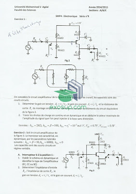 exercices corrigés électronique de base s4