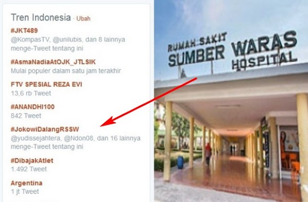 Tagar #JokowiDalangRSSW Jadi Trending Topic Twitter