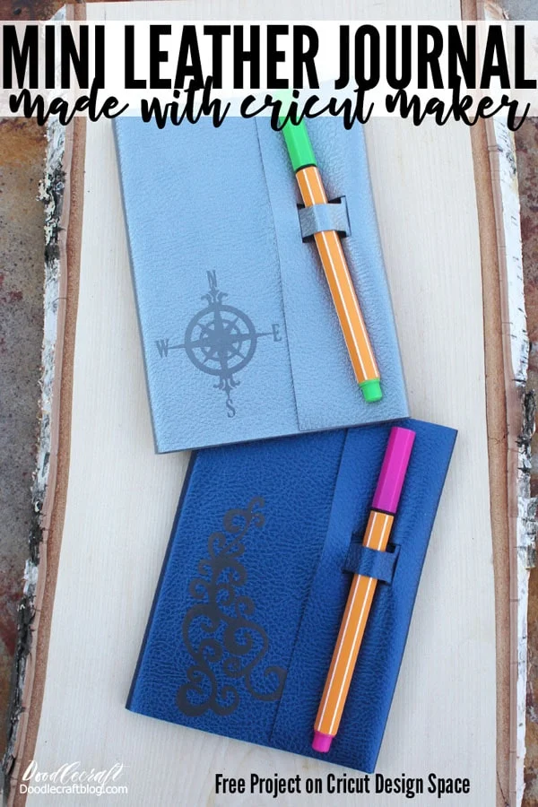 Learn how to make mini leather journals with a pen holder clasp using the Cricut Maker and the adaptive tools. Cricut Maker 3 is perfect for making handmade gifts!