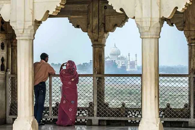 lune de miel au Taj Mahal