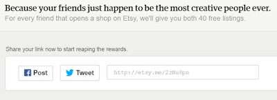 Get 40 listings for free on Etsy