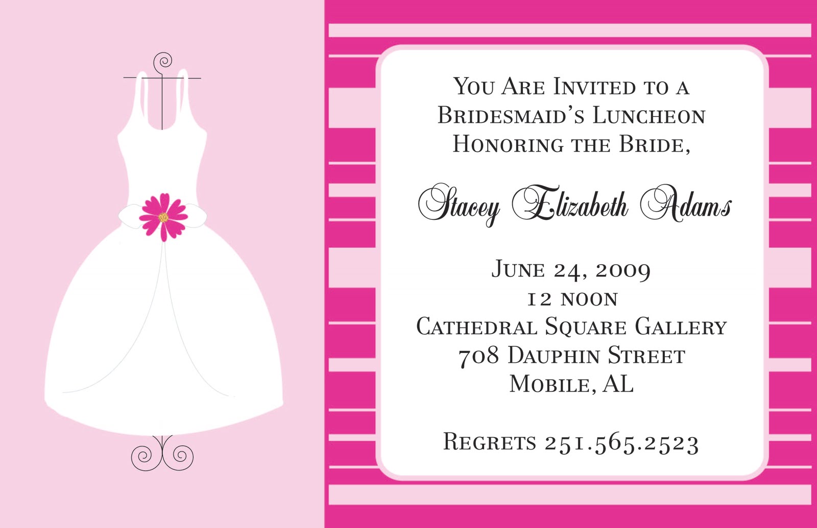 Bridal Shower and Bachelorette Invitations