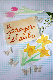 prayer shawl ministry, watercolor, brush lettering