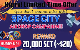 SpaceCity Airdrop of $20 USDT worth $SCT Token Free
