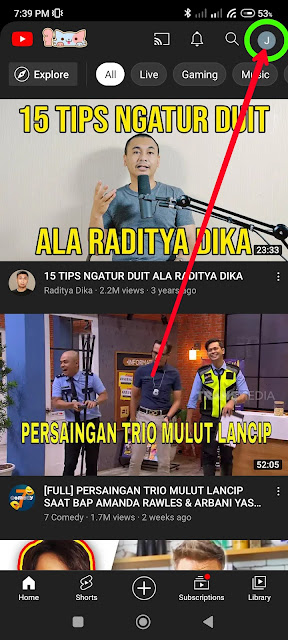 Cara mengubah lokasi region ke negara tertentu di aplikasi youtube android