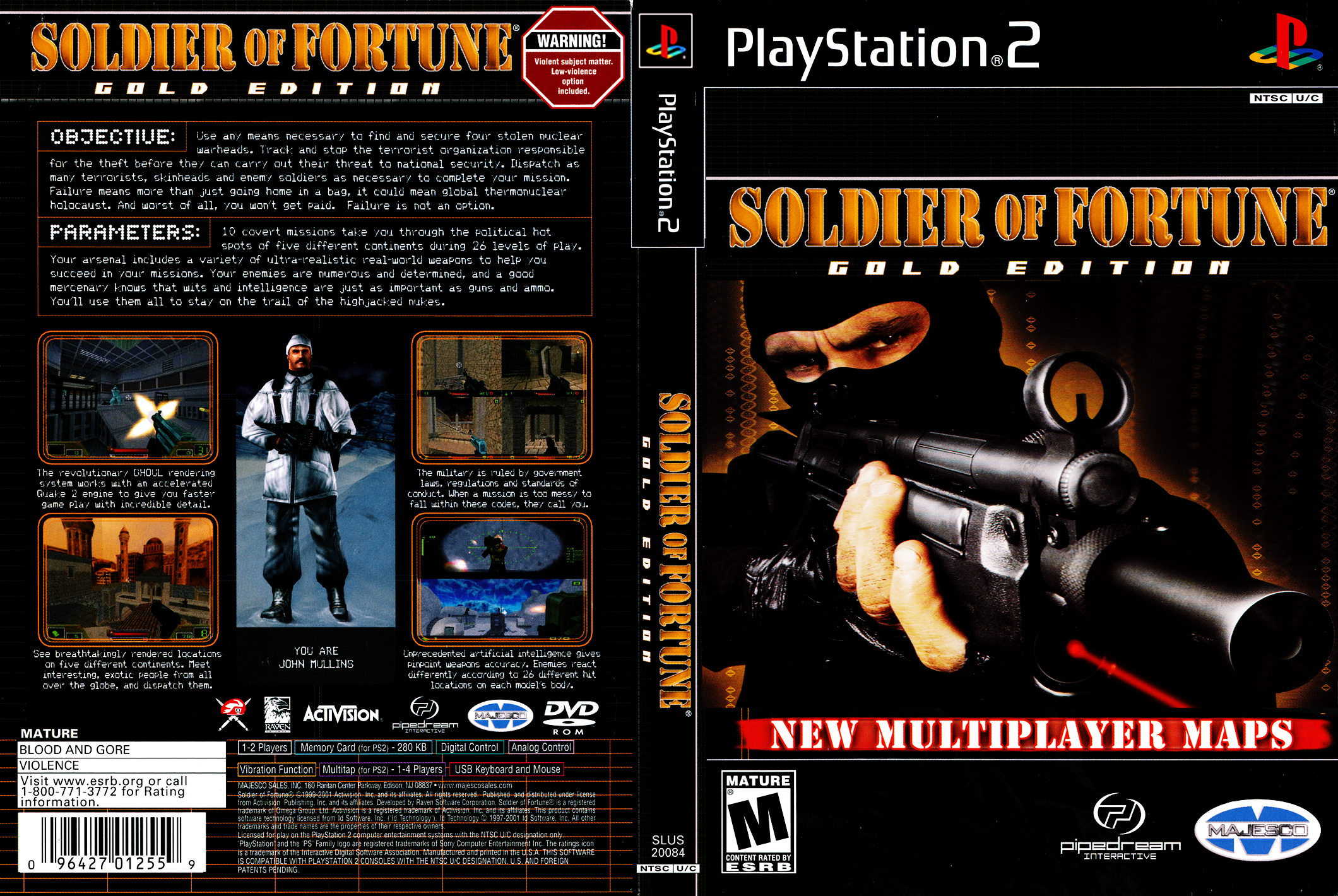 Meu PS2 Nostalgia: Soldier of Fortune Gold DVD ISO PS2