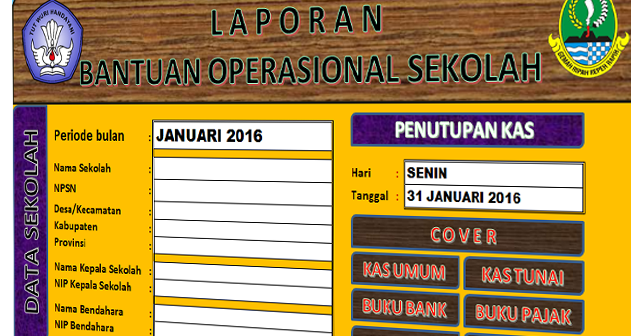 Download Buku Kas Umum ( BKU ) Untuk laporan BOS Format 