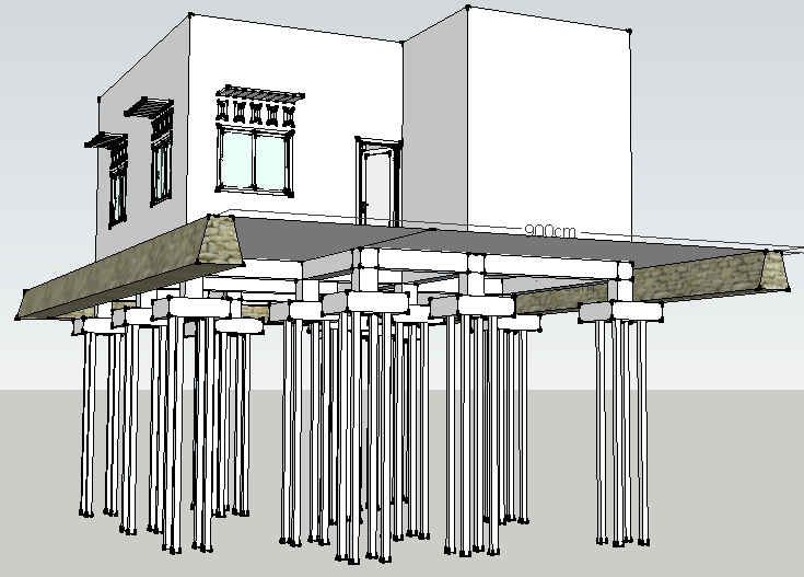DESAIN SKETCHUP: desain rumah lahan sempit 2 lantai