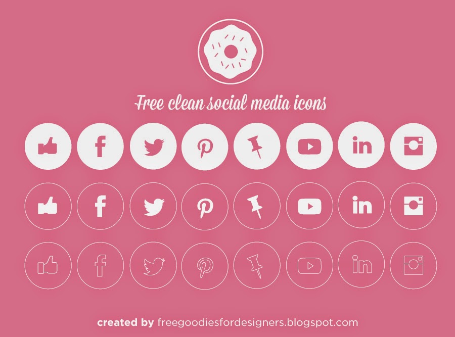 Download Free PSD Goodies and Mockups for Designers: FREE VECTOR SOCIAL MEDIA CLEAN ICONS