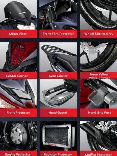 Harga Aksesoris Honda Supra GTR 150 Resmi 2019