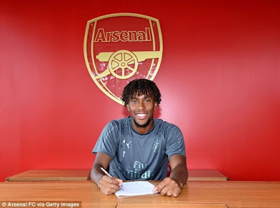 Alex Iwobi signs new four-year deal with Arsenal which will keep him at Emirates until 2022 (Photos)