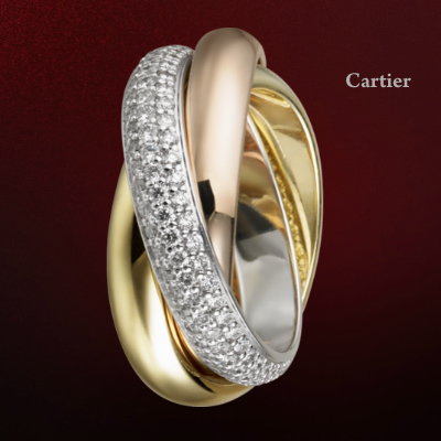 Cartier, diamonds, gold, love, ring, rings, trinity
