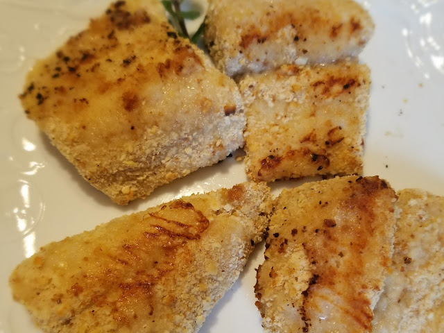 Pickerel cooked fish fillets on plate