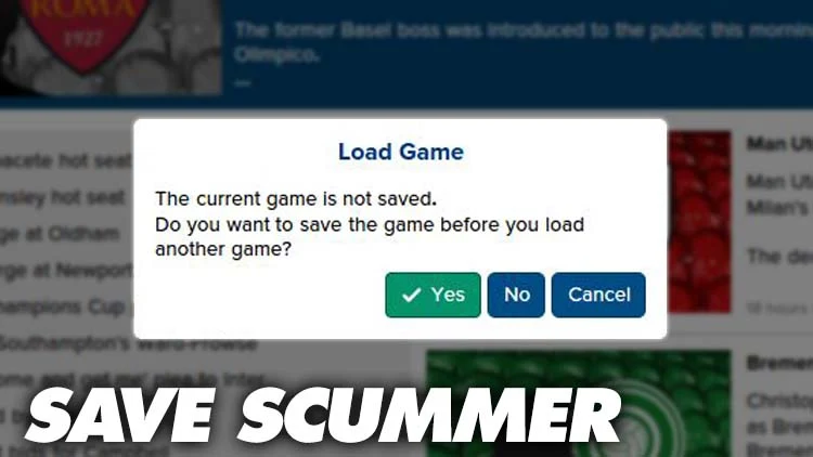 Save Scummer Football Manager