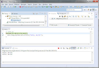 Eclipse JavaScript step-through debugging