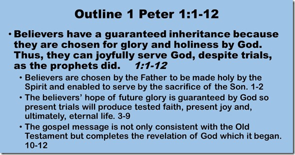 Outline 1 Peter 1.1-12