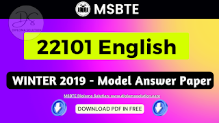 22101 English Model Answer Paper Winter 2019 Examination: 1 Semester All Branch PDF