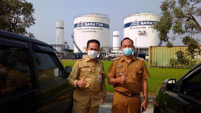 Pastikan Pasokan Aman, Forkopimda dan Satgas Covid-19 Kabupaten Serang Tinjau PT Samator Gas