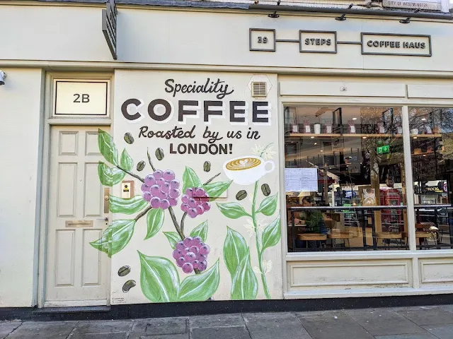 Things to do near South Kensington: Coffee at 39 Steps in Knightsbridge London