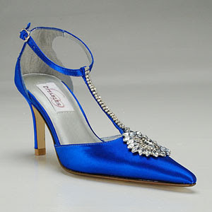 Trends Bridal shoes with blue colour-3