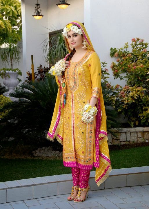 Yellow Mehendi Bridal Dress