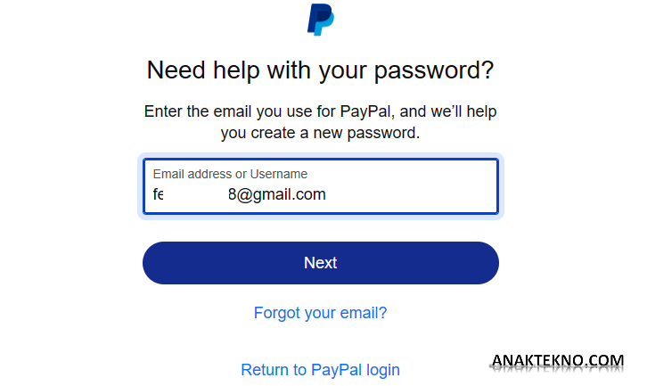 Cara reset password Paypal yang lupa