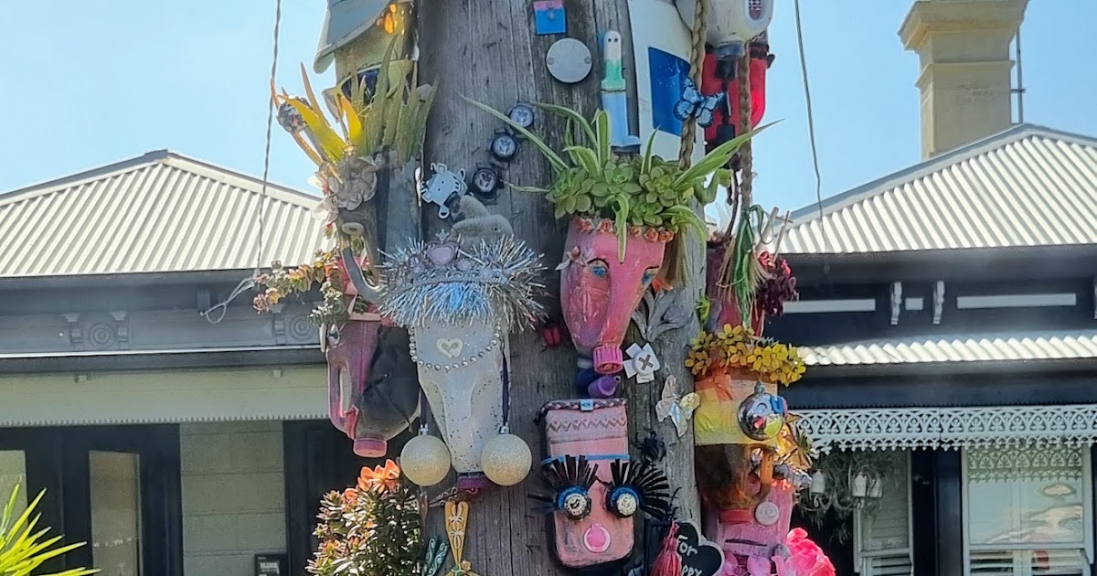 Interesting decoration on an Electric pole