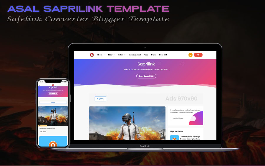 Asal Saprilink Responsive Blogger Template